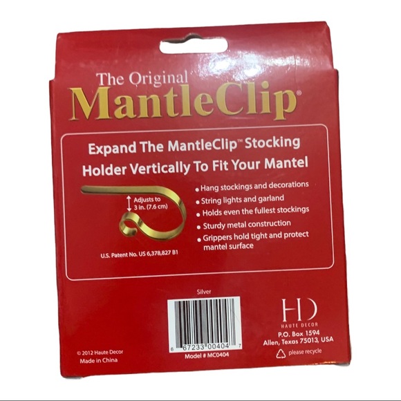 Set of 4 Mantleclip Stocking Holders - New in Box - Picture 2 of 3